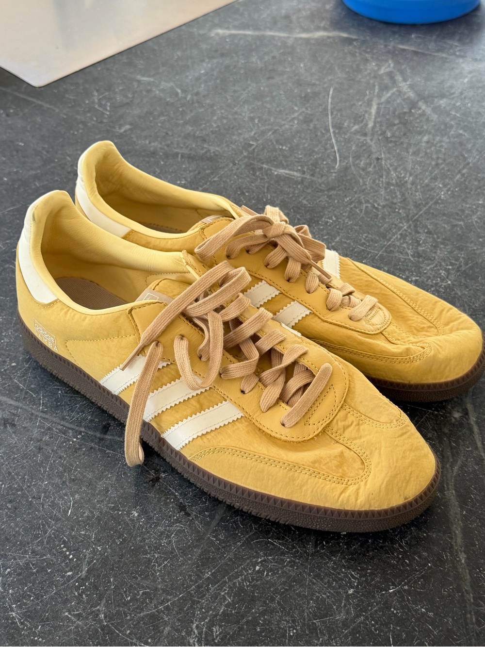 Adidas Men's Samba Style nylon Sneakers in Mustard